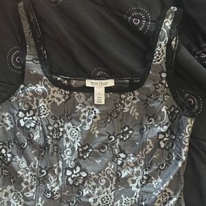 White House Black Market Floral Lace Top